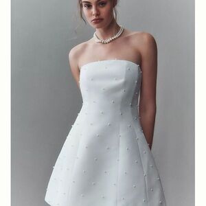 Sachin and Babi Alanna Dress - Ivory Pearl - engagement bridal dress